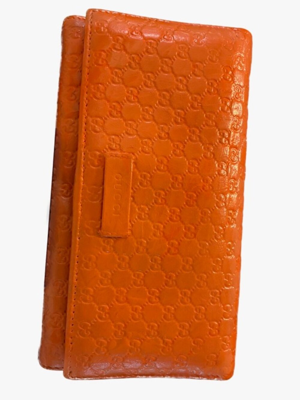 Authentic Gucci Microguccissima Continental Flap Wallet – Custom Tangerine Finis
